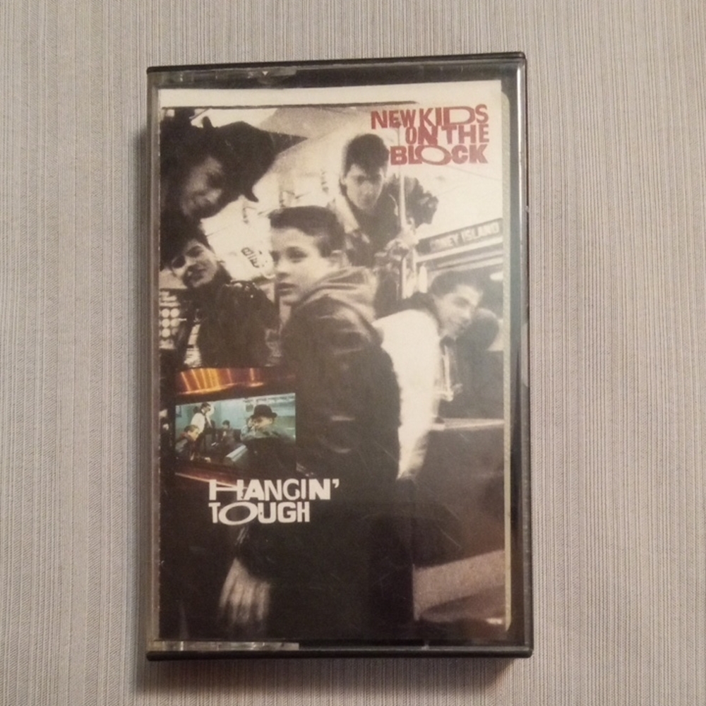 Experience the classic sounds of NKOTB witt the 'Hangin' Tough' Cassette tape.